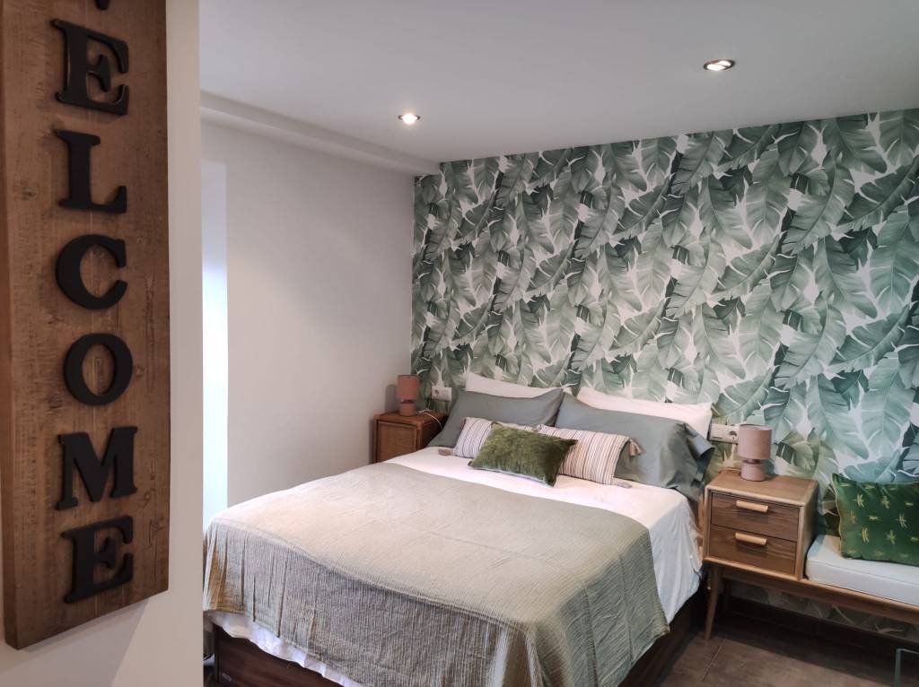 Dormitorio cama doble loft Paraíso Gijón