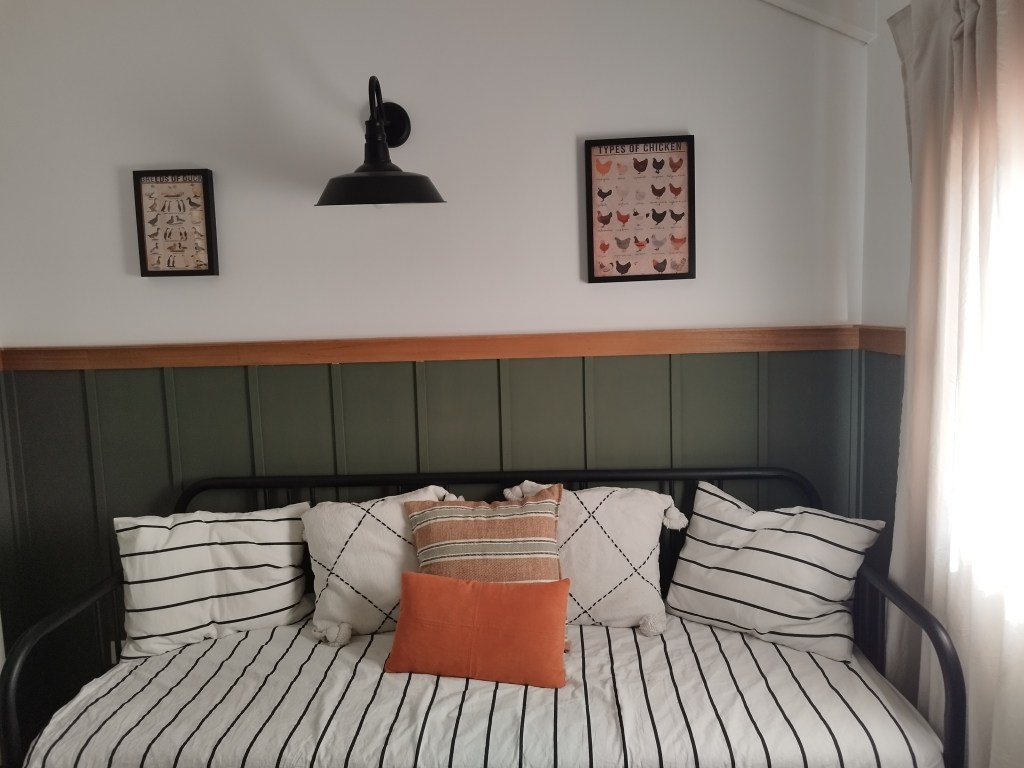 Habitación verde cama Casa Paraíso Navas